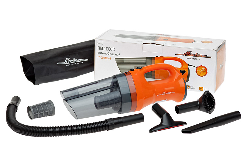 Купить Airline VCA02 Пылесос автомобильный Cyclone-2 в сумке (150Вт/0,5л/4 КПа)