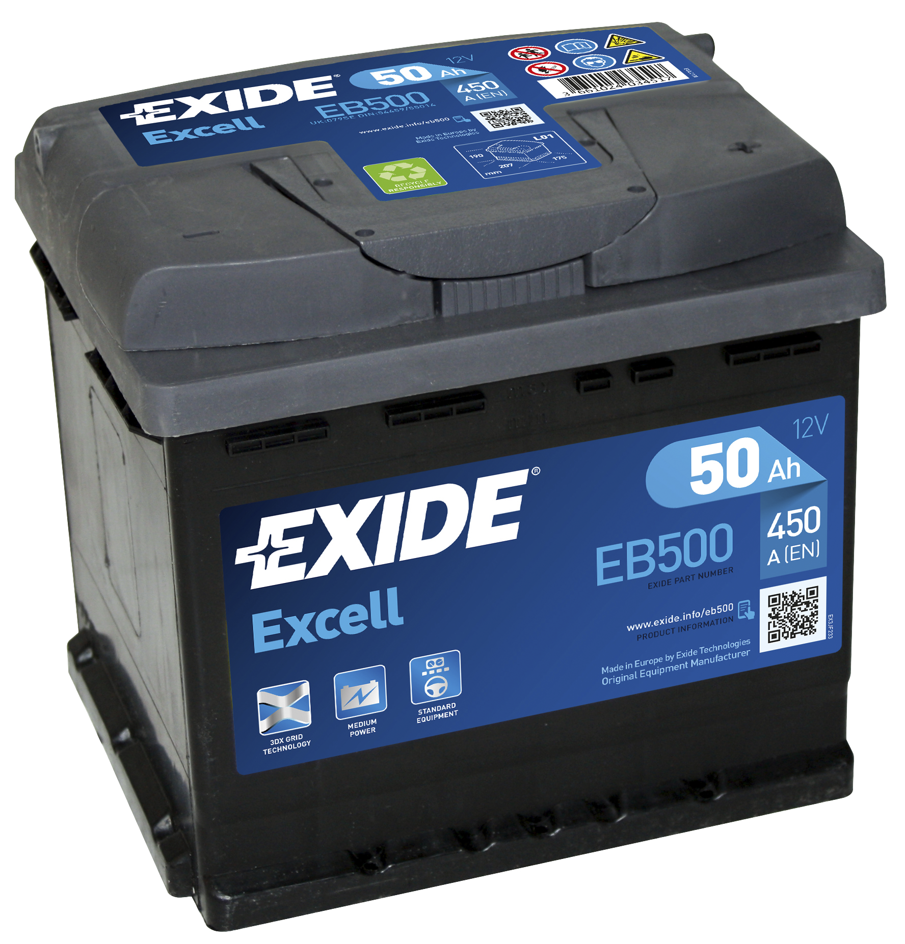 Купить Exide EB500 50/Ч Excell EB500