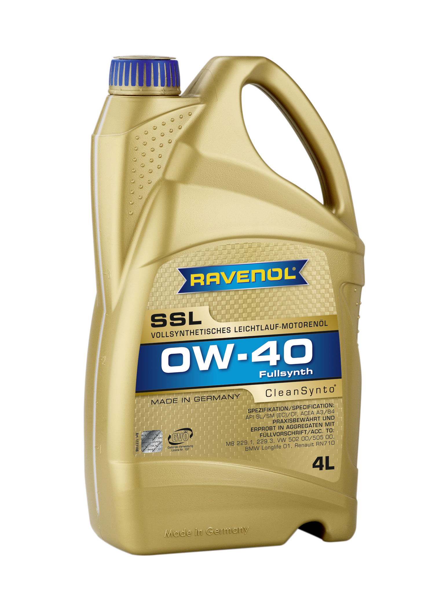 Купить Ravenol 4014835718791 Super Synthetik Oel SSL SAE 0W-40 ( 4л) new