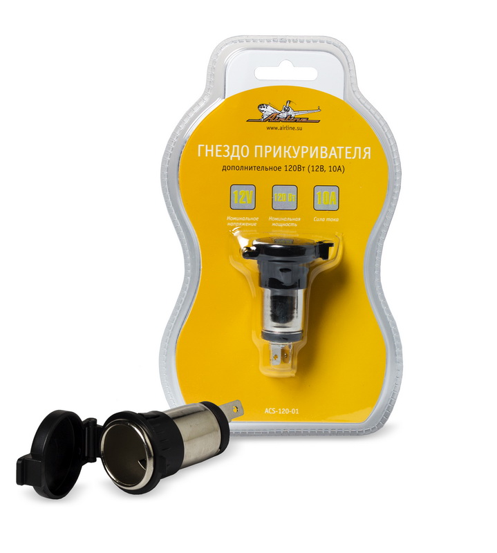 Купить Airline ACS12001 Гнездо прикуривателя дополнительное 120Вт (12В, 10А)