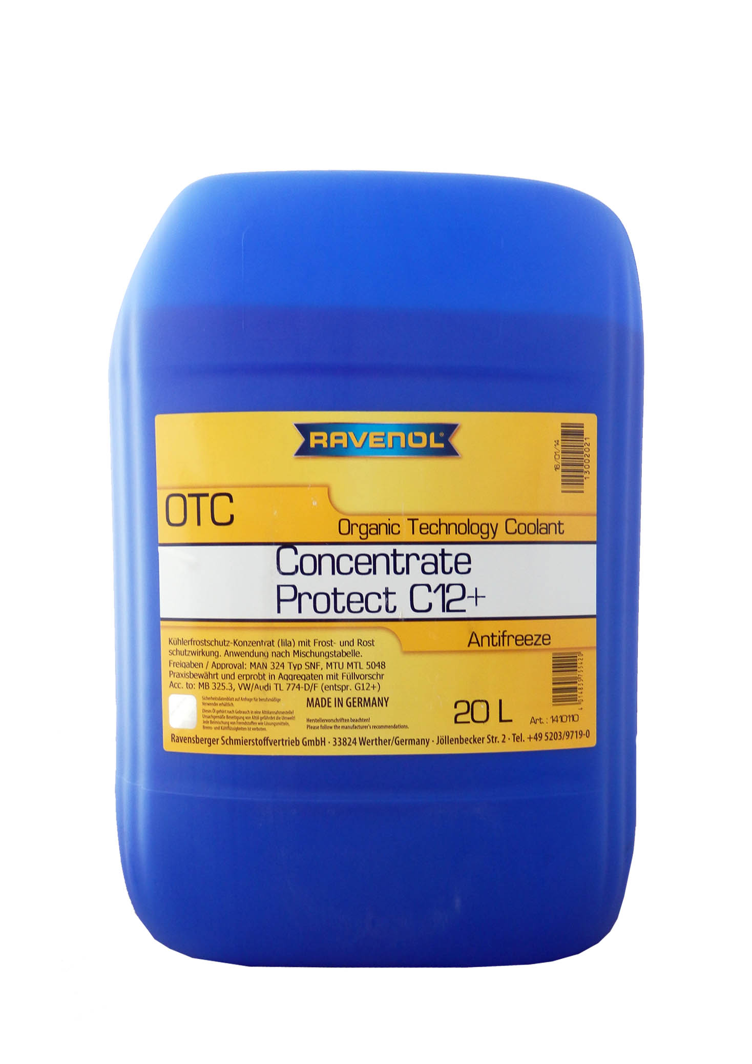 Купить Ravenol 4014835755420 Антифриз концентрат лила OTC Organic Technology Concentrate (20л)
