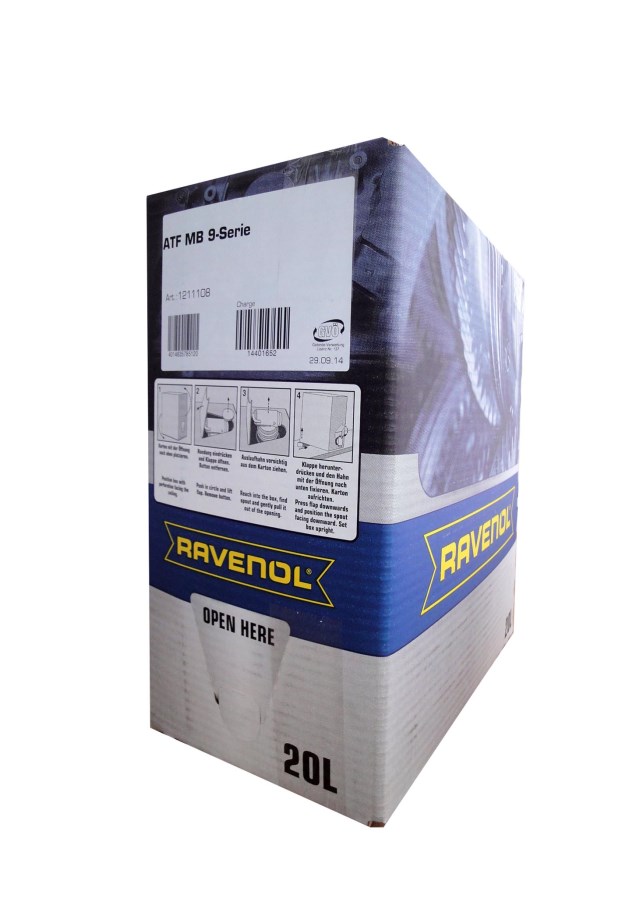Купить Ravenol 4014835785120 Трансмиссионное масло  ATF MB 9-Serie (20л)
