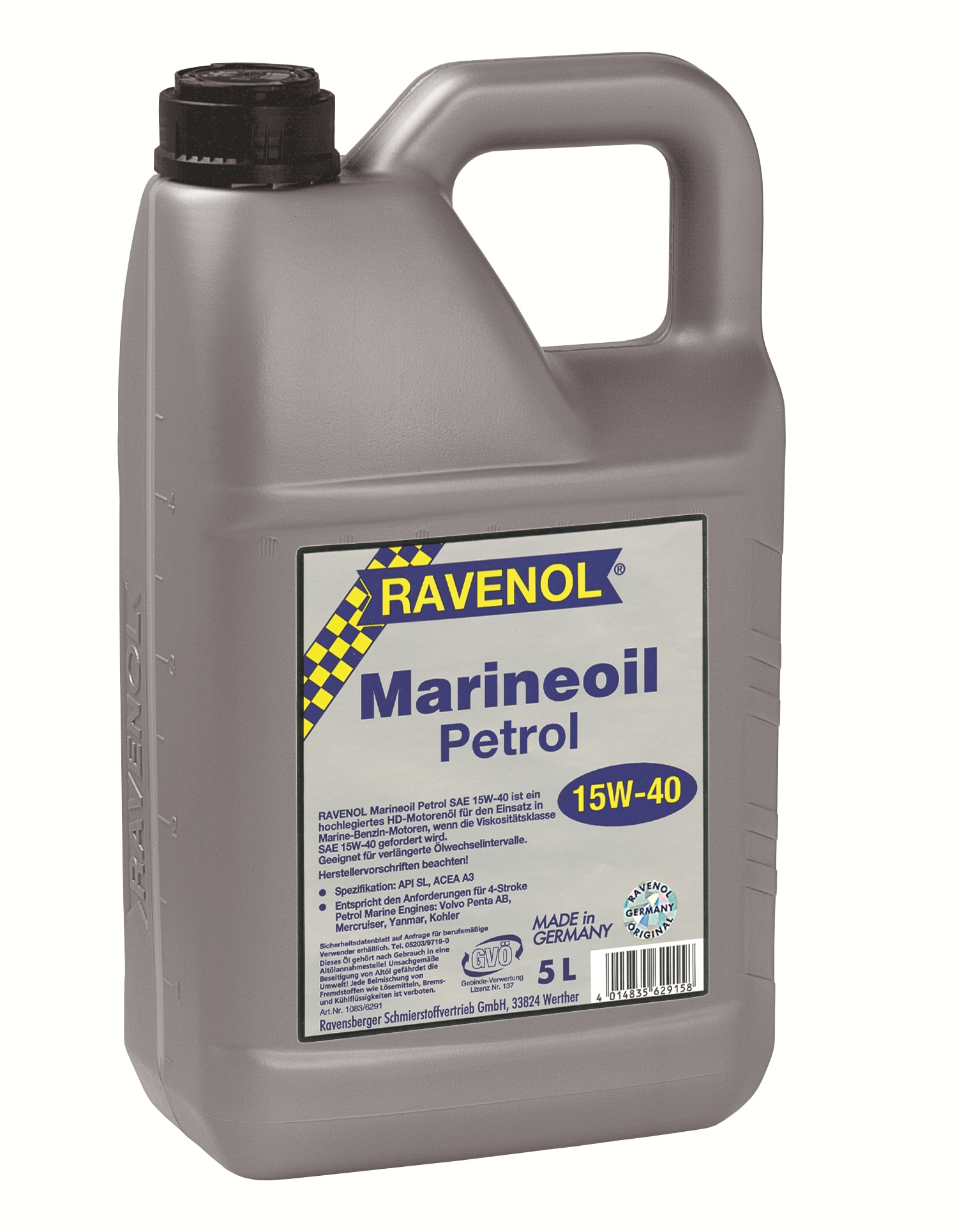 Купить Ravenol 4014835629158 Marineoil Petrol 15W40, 5л