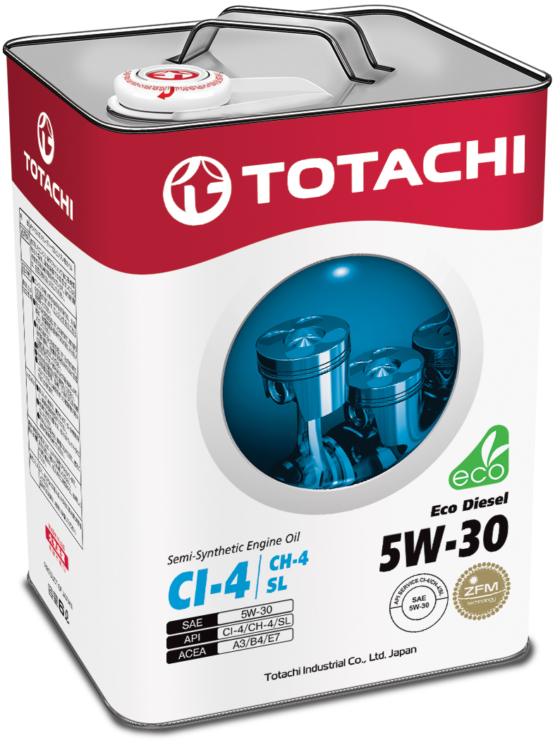 Купить Totachi 4562374690486 Eco Diesel Semi-Synthetic CI-4/CH-4/SL 5W-30, 6л