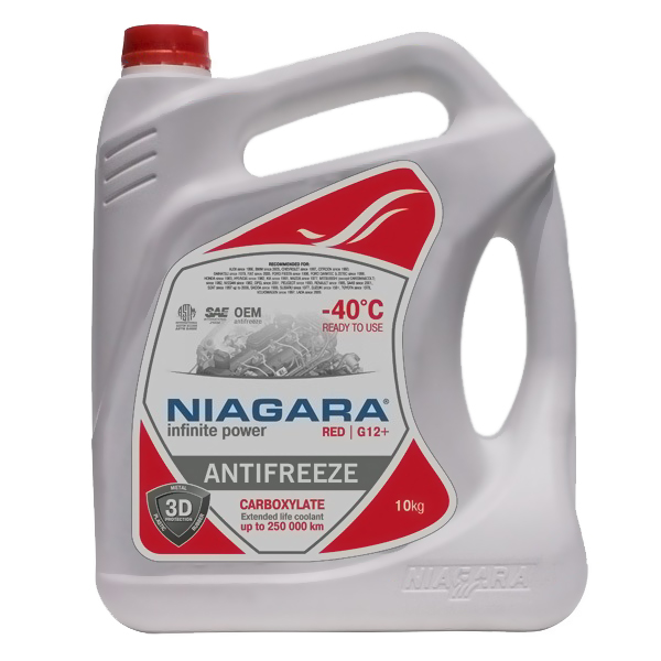 Купить Niagara 001001001012 Антифриз Red G12+ (красный), 10 л