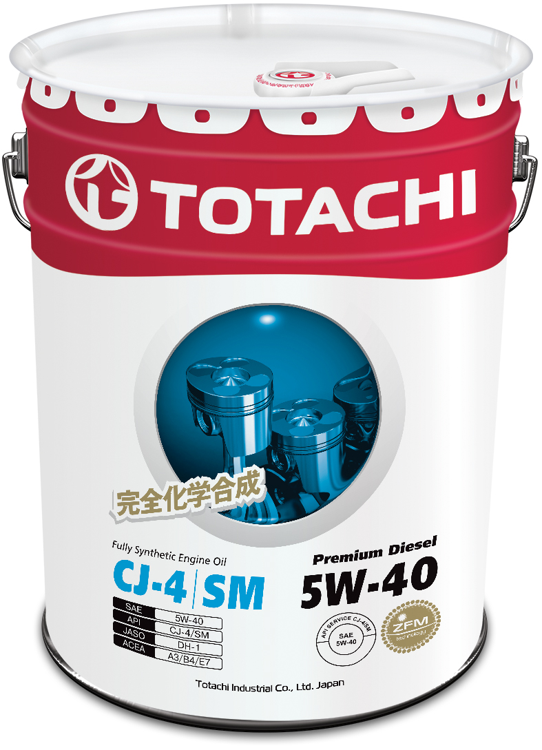 Купить Totachi 4562374690769 Premium Diesel Fully Synthetic CJ-4/SM 5W-40, 20л