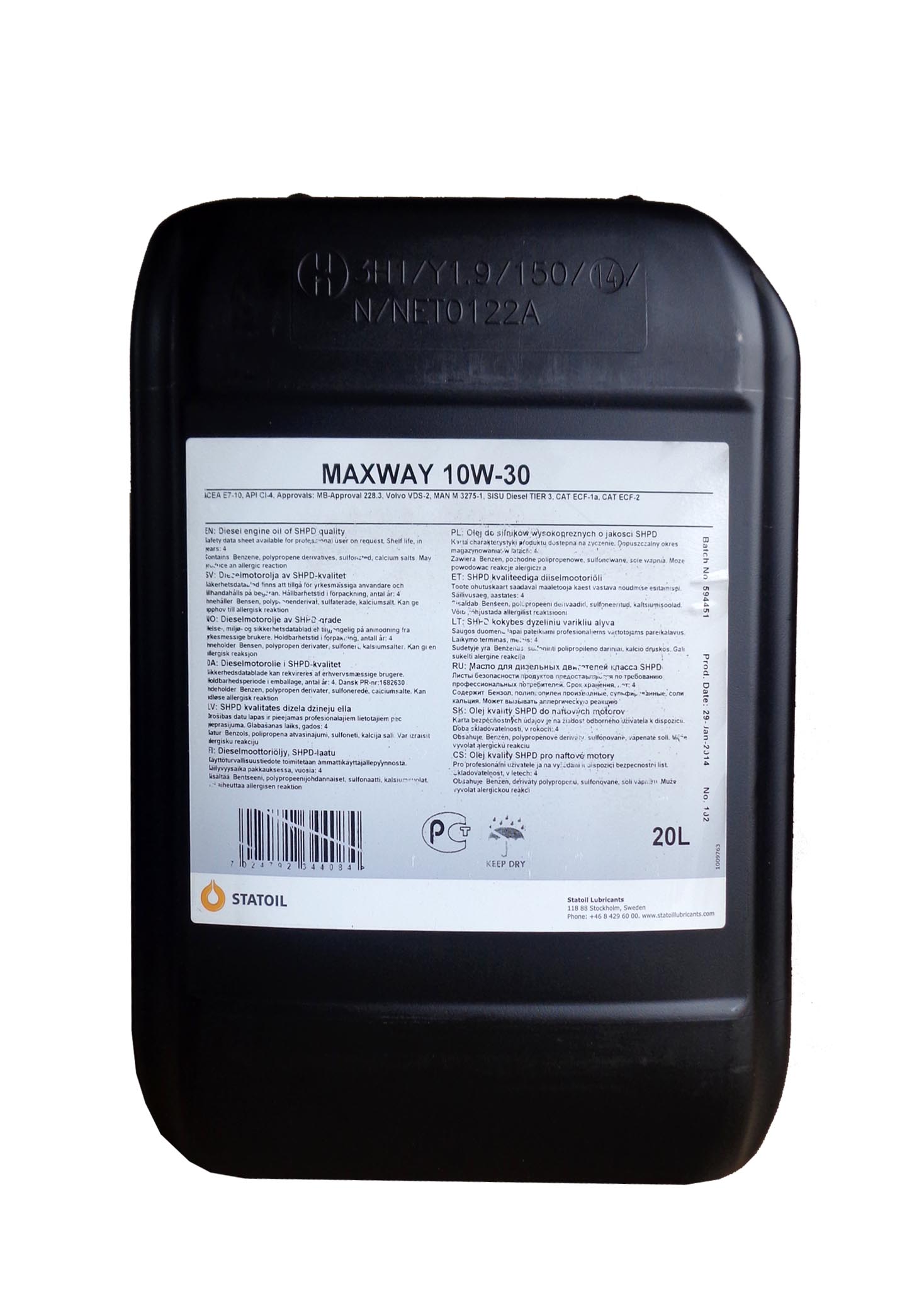 Купить Statoil 1001003 MaxWay SAE 10W-30 (20л)