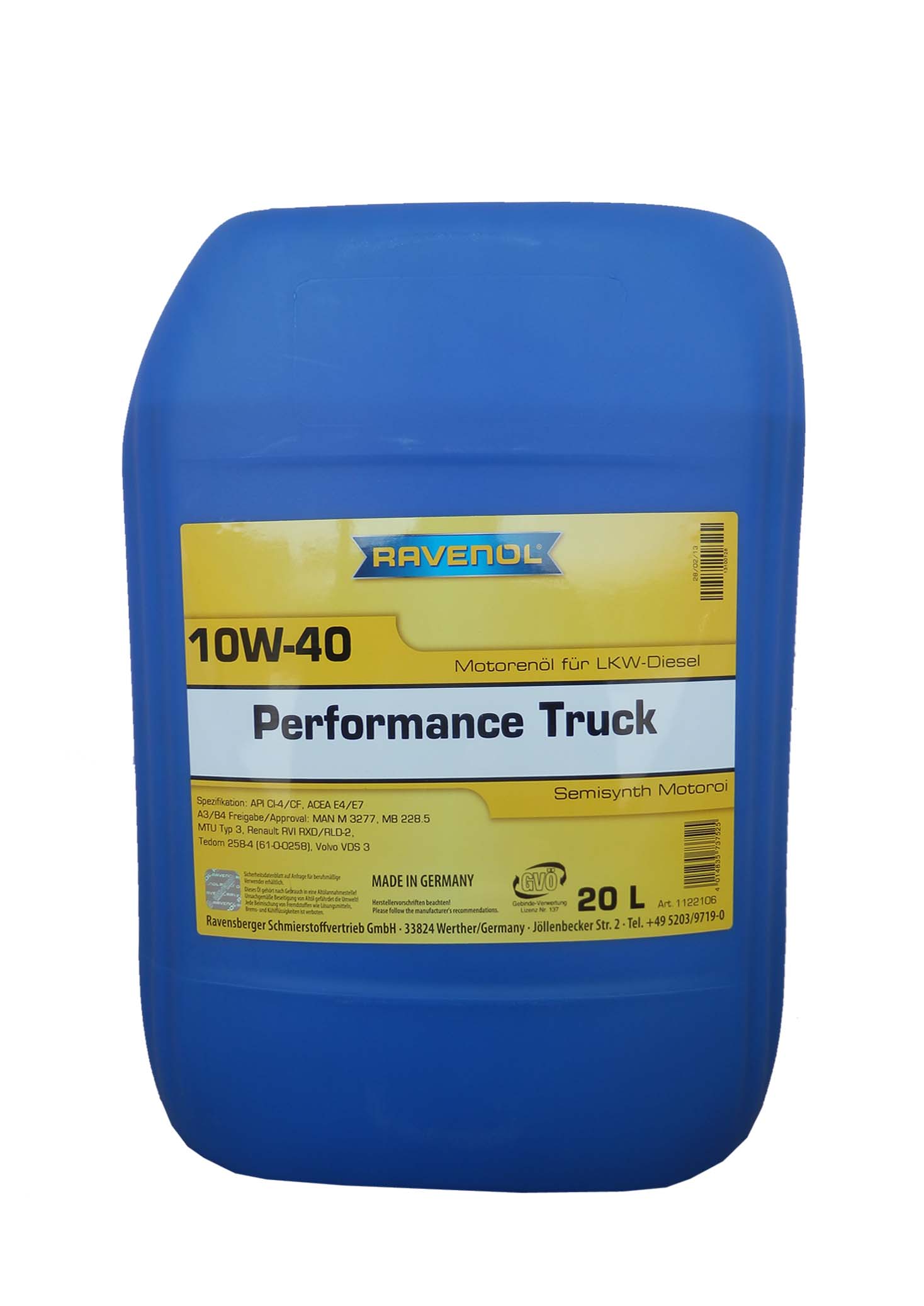 Купить Ravenol 4014835737525 Performance Truck 10W-40
