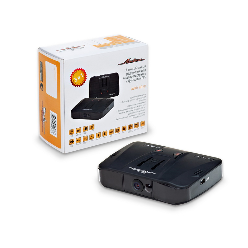Купить Airline AVRDHD01 Видеорегистратор + Радар-детектор + GPS 3в1