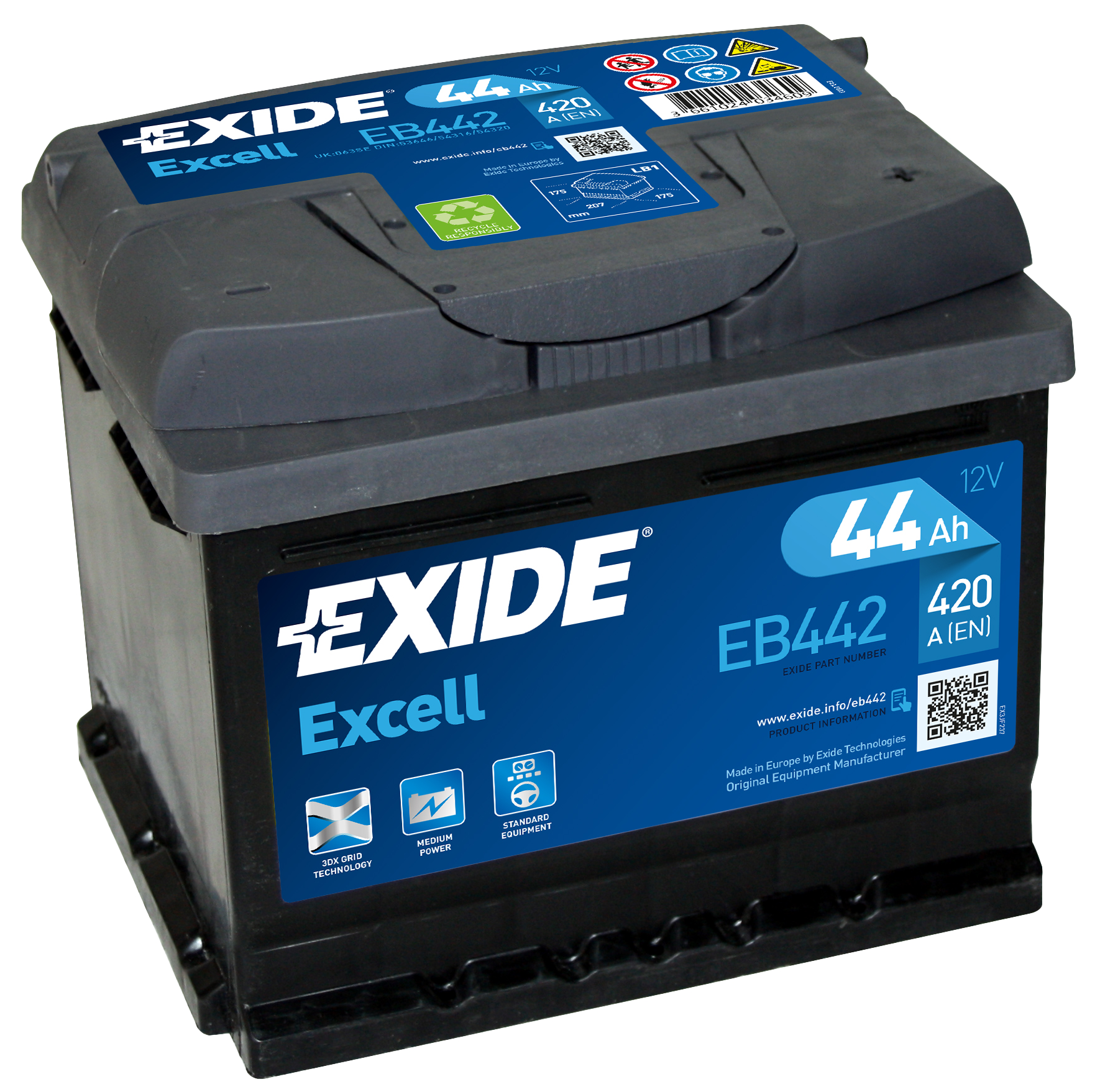 Купить Exide EB442 44/Ч Excell EB442